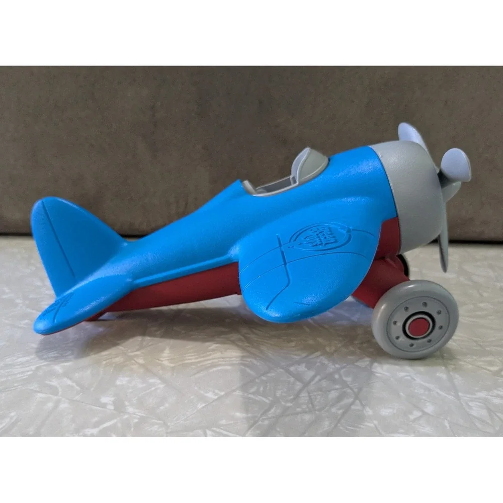 Green Toys 2 Wheel Single Seater Airplane - Blue & Red